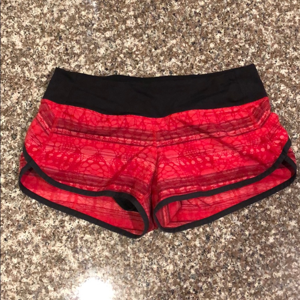 Lululemon Speed Shorts Make Davie Run Crazy Sz 4